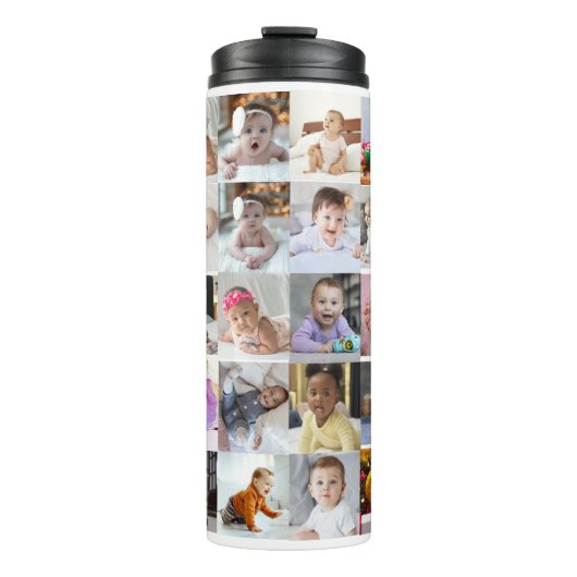 Entwerfen Sie Ihre eigene 20 FotoCollage Thermosbecher (Vorderseite)