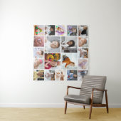 Entwerfen Sie Ihre eigene 20 FotoCollage Wandteppich (Beispiel (Horizontal))