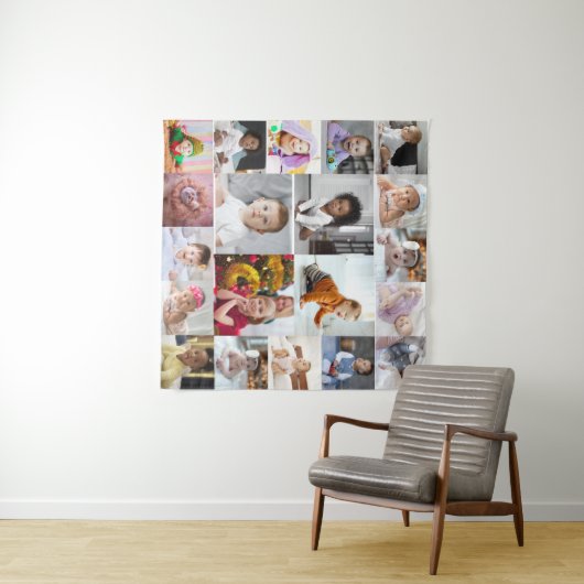 Entwerfen Sie Ihre eigene 20 FotoCollage Wandteppich (Beispiel (Horizontal))