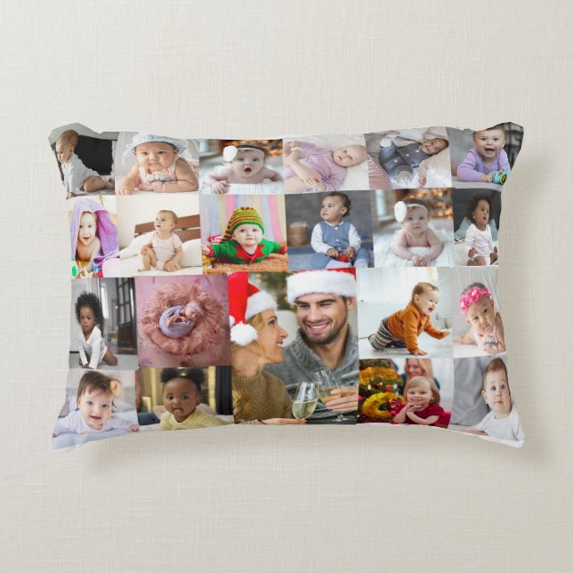 Entwerfen Sie Ihre eigene 21 FotoCollage Dekokissen (Vorderseite)