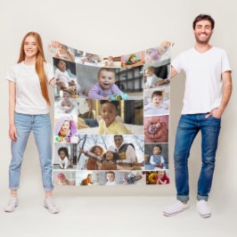 Entwerfen Sie Ihre eigene 21 FotoCollage Fleecedecke