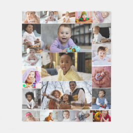 Entwerfen Sie Ihre eigene 21 FotoCollage Fleecedecke