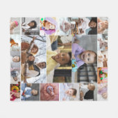 Entwerfen Sie Ihre eigene 21 FotoCollage Fleecedecke (Vorderseite (Horizontal))
