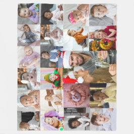 Entwerfen Sie Ihre eigene 21 FotoCollage Fleecedecke