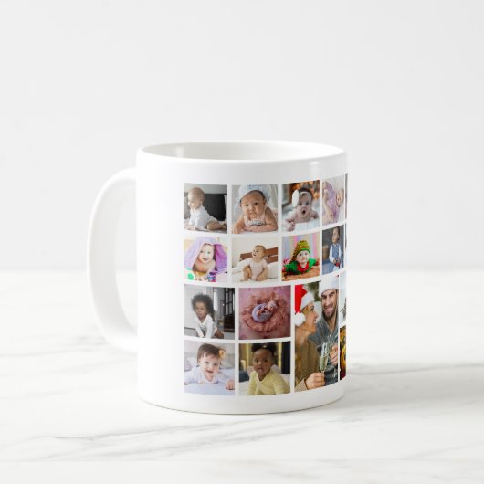 Entwerfen Sie Ihre eigene 21 FotoCollage Kaffeetasse (Vorderseite Links)