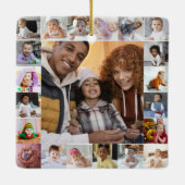 Entwerfen Sie Ihre eigene 21 FotoCollage Keramikornament (Rückseite)