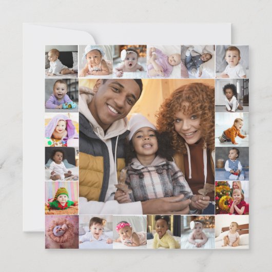 Entwerfen Sie Ihre eigene 21 FotoCollage Mitteilungskarte (Vorderseite)