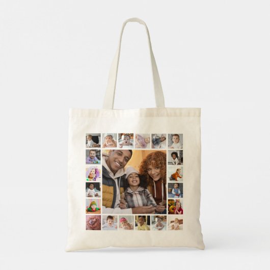 Entwerfen Sie Ihre eigene 21 FotoCollage Tragetasche (Rückseite)