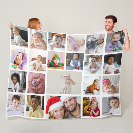 Entwerfen Sie Ihre eigene 22 FotoCollage Fleecedecke (Beispiel)