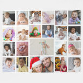 Entwerfen Sie Ihre eigene 22 FotoCollage Fleecedecke (Vorderseite (Horizontal))