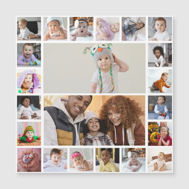 Entwerfen Sie Ihre eigene 22 FotoCollage Magnetkarte (Vorderseite)