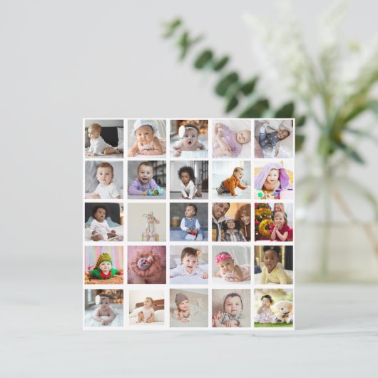 Entwerfen Sie Ihre eigene 25 FotoCollage Ankündigung (Stehend Vorderseite)