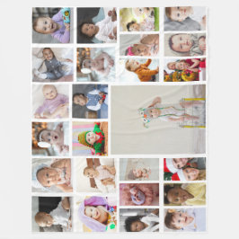 Entwerfen Sie Ihre eigene 25 FotoCollage Fleecedecke
