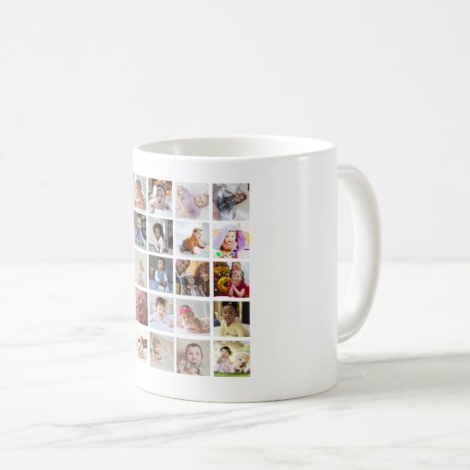 Entwerfen Sie Ihre eigene 25 FotoCollage Kaffeetasse (VorderseiteRechts)