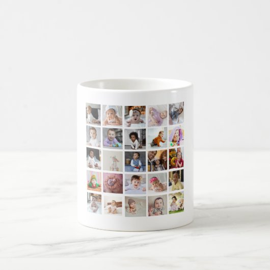 Entwerfen Sie Ihre eigene 25 FotoCollage Kaffeetasse (Mittel)