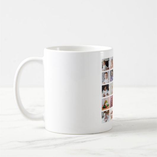 Entwerfen Sie Ihre eigene 25 FotoCollage Kaffeetasse (Links)