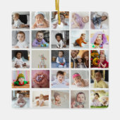 Entwerfen Sie Ihre eigene 25 FotoCollage Keramikornament (Vorderseite)