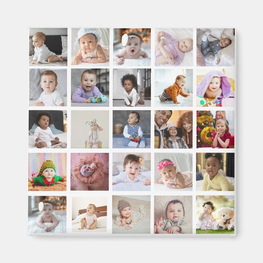 Entwerfen Sie Ihre eigene 25 FotoCollage Magnet (Vorne)