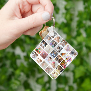 Entwerfen Sie Ihre eigene 25 FotoCollage Schlüsselanhänger