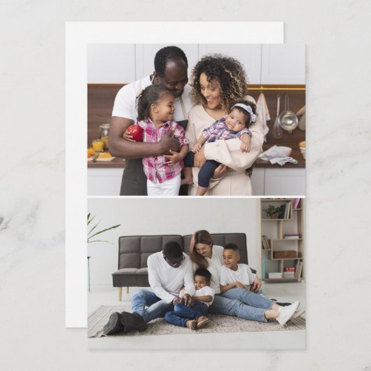 Entwerfen Sie Ihre eigene 2-FotoCollage Ankündigung (Vorne/Hinten)