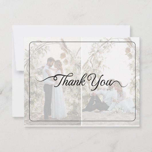 Entwerfen Sie Ihre eigene 2-Fotocollage Dankeskarte (Vorderseite)
