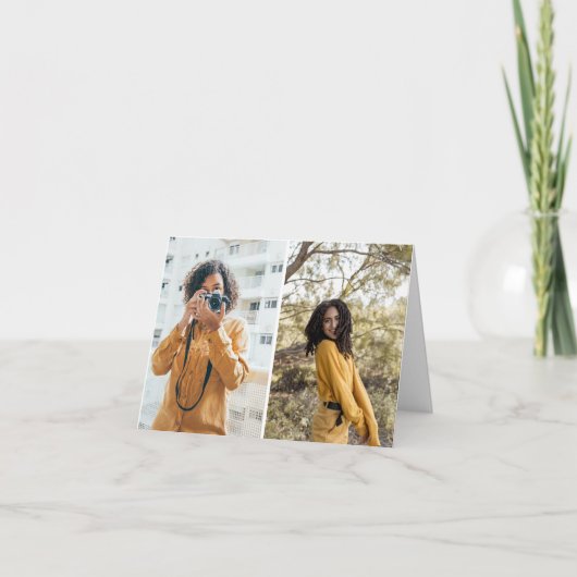 Entwerfen Sie Ihre eigene 2-FotoCollage Dankeskarte (Vorderseite)