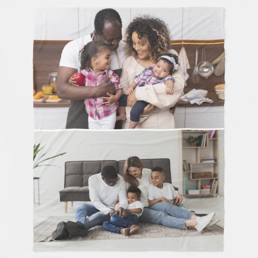 Entwerfen Sie Ihre eigene 2-FotoCollage Fleecedecke (Vorderseite)