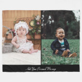 Entwerfen Sie Ihre eigene 2-FotoCollage Fleecedecke (Vorderseite (Horizontal))