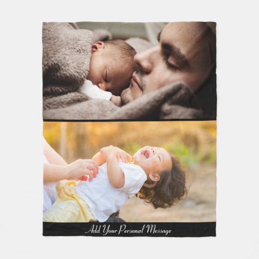 Entwerfen Sie Ihre eigene 2-FotoCollage Fleecedecke (Vorderseite)