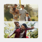 Entwerfen Sie Ihre eigene 2-FotoCollage Keramikornament (Vorderseite)