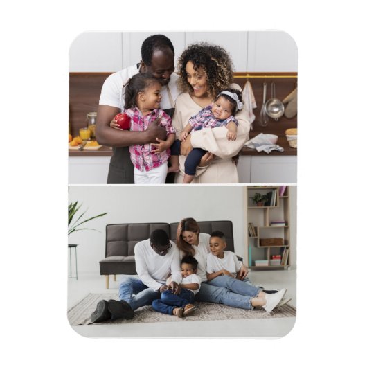 Entwerfen Sie Ihre eigene 2-FotoCollage Magnet (Vertikal)