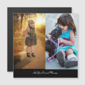 Entwerfen Sie Ihre eigene 2-FotoCollage Magnetkarte (Vorne/Hinten)