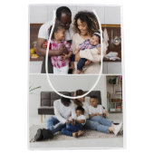 Entwerfen Sie Ihre eigene 2-FotoCollage Mittlere Geschenktüte (Vorderseite)