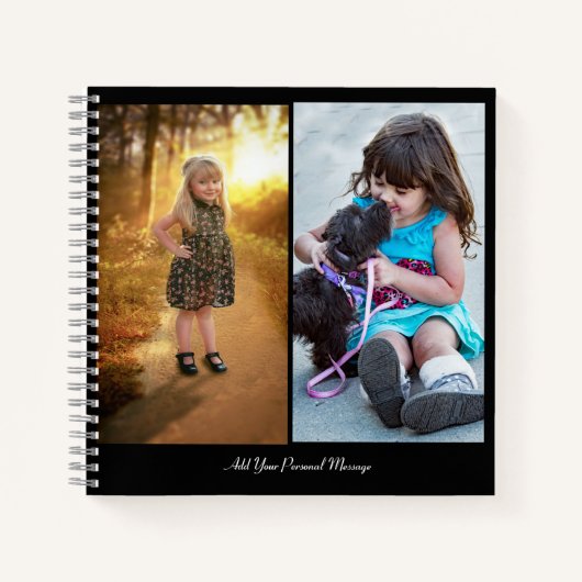 Entwerfen Sie Ihre eigene 2-FotoCollage Notizblock (Vorderseite)