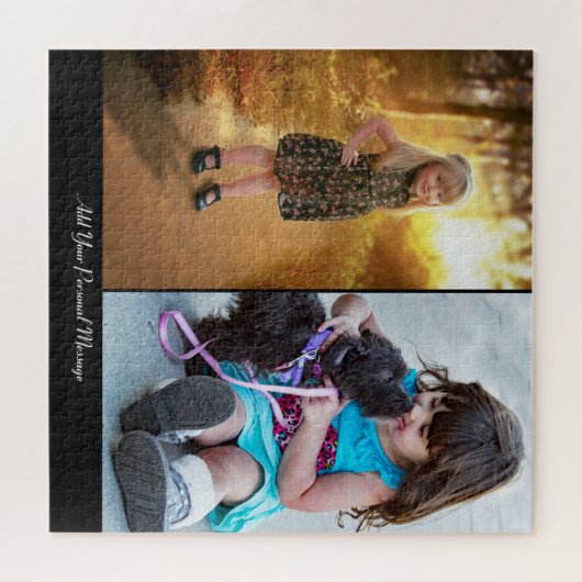 Entwerfen Sie Ihre eigene 2-FotoCollage Puzzle (Horizontal)