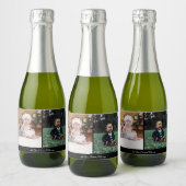 Entwerfen Sie Ihre eigene 2-FotoCollage Schaumweinetikett (Flaschen)