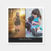 Entwerfen Sie Ihre eigene 2-FotoCollage Serviette (Vorderseite)