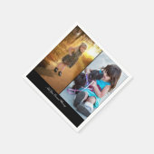 Entwerfen Sie Ihre eigene 2-FotoCollage Serviette (Ecke)