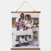 Entwerfen Sie Ihre eigene 2-FotoCollage Wandteppich Mit Holzrahmen (Vorderseite)