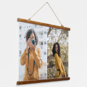 Entwerfen Sie Ihre eigene 2-FotoCollage Wandteppich Mit Holzrahmen (Gewinkelt)