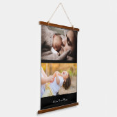 Entwerfen Sie Ihre eigene 2-FotoCollage Wandteppich Mit Holzrahmen (Gewinkelt)