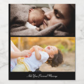 Entwerfen Sie Ihre eigene 2-FotoCollage Weinetikett (Einzelnes Label)