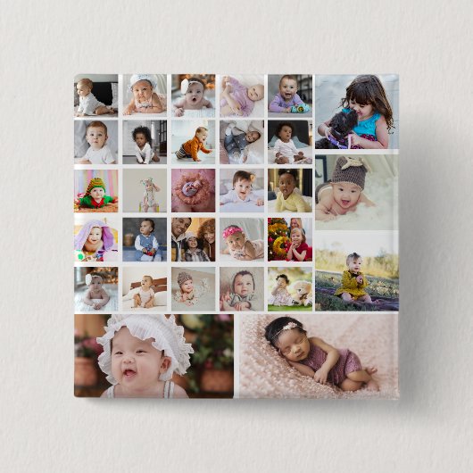 Entwerfen Sie Ihre eigene 30 FotoCollage Button (Vorderseite)