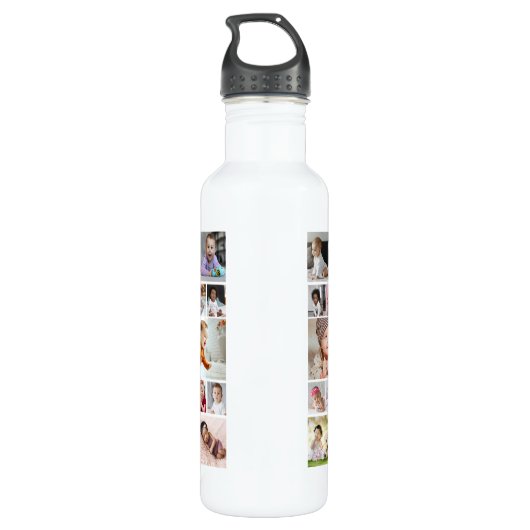 Entwerfen Sie Ihre eigene 30 FotoCollage Edelstahlflasche (Rückseite)