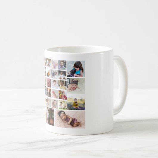 Entwerfen Sie Ihre eigene 30 FotoCollage Kaffeetasse (VorderseiteRechts)