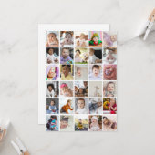 Entwerfen Sie Ihre eigene 30 FotoCollage Karte (Vorderseite/Rückseite Beispiel)