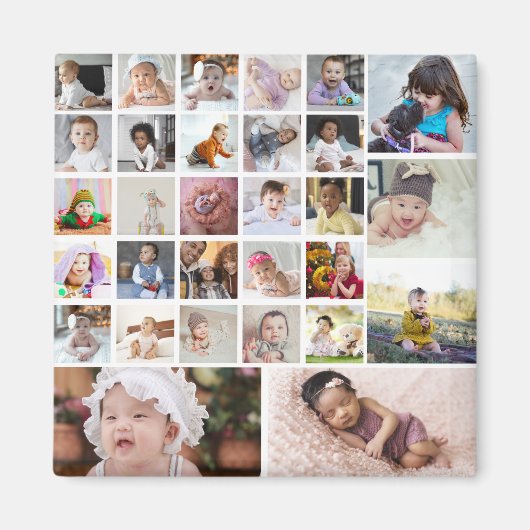 Entwerfen Sie Ihre eigene 30 FotoCollage Magnet (Vorne)