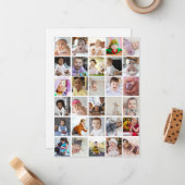 Entwerfen Sie Ihre eigene 30 FotoCollage Mitteilungskarte (Vorderseite/Rückseite Beispiel)