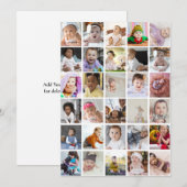 Entwerfen Sie Ihre eigene 30 FotoCollage Mitteilungskarte (Vorne/Hinten)