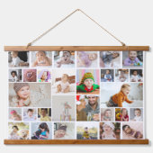 Entwerfen Sie Ihre eigene 30 FotoCollage Wandteppich Mit Holzrahmen (Vorne)